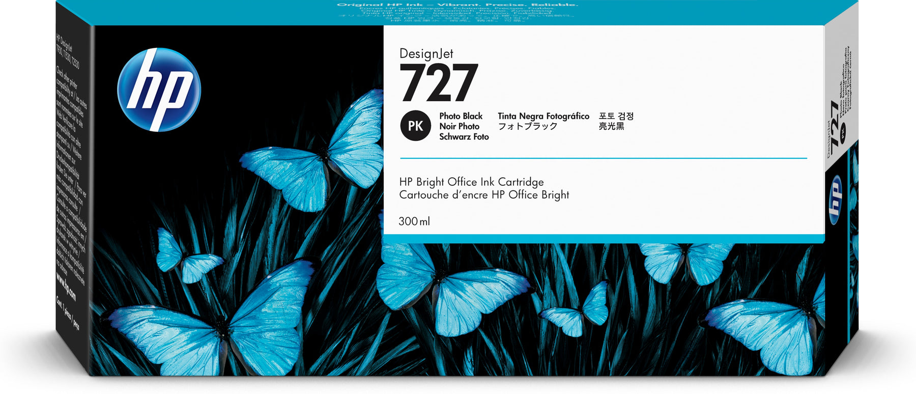 HP 727 - 300 ml - high capacity - photo black - original - DesignJet - ink cartridge - for DesignJet T1500, T1530, T2500, T2530, T920, T930