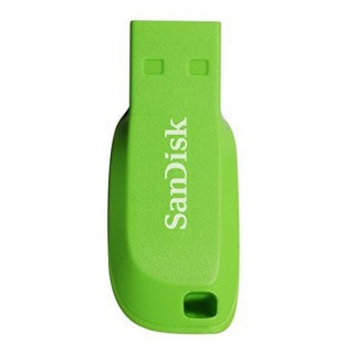 SanDisk Cruzer Blade - USB Flash Drive - 16GB - USB 2.0 - Electric Green