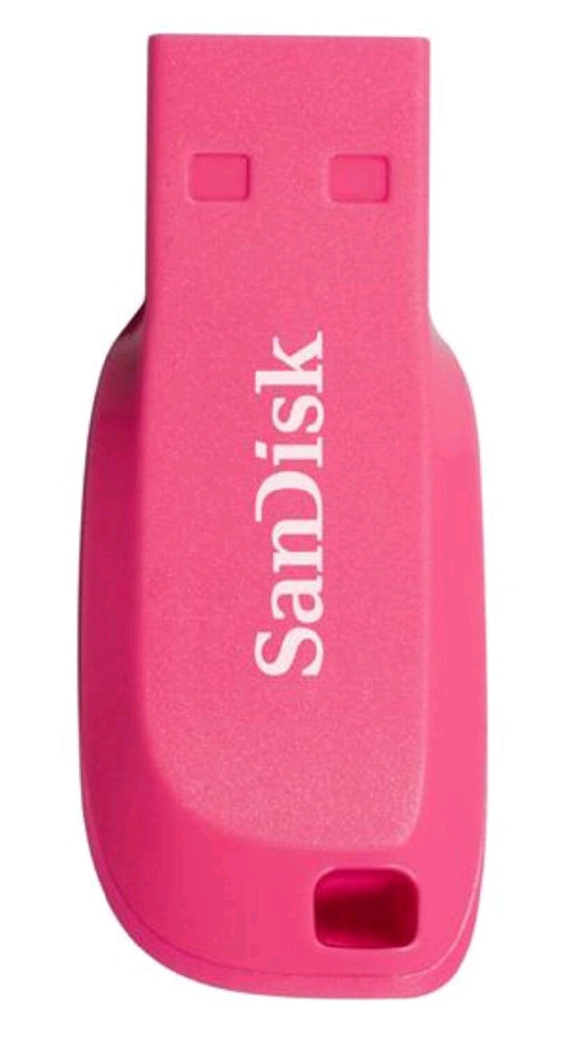 SanDisk Cruzer Blade - USB Flash Drive - 16GB - USB 2.0 - Electric Pink