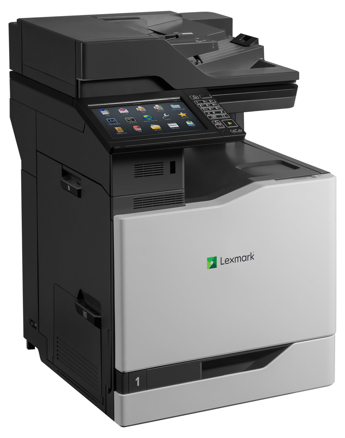 Lexmark CX825de - Impresora multifunción - Color - Láser - Legal (216 x 356 mm)/A4 (210 x 297 mm) (original) - A4/Legal (soportes) - hasta 52 ppm (copia) - hasta 52 ppm (impresión ) - 650 hojas - 33,6 Kbps - USB 2.0, Gigabit LAN, host USB