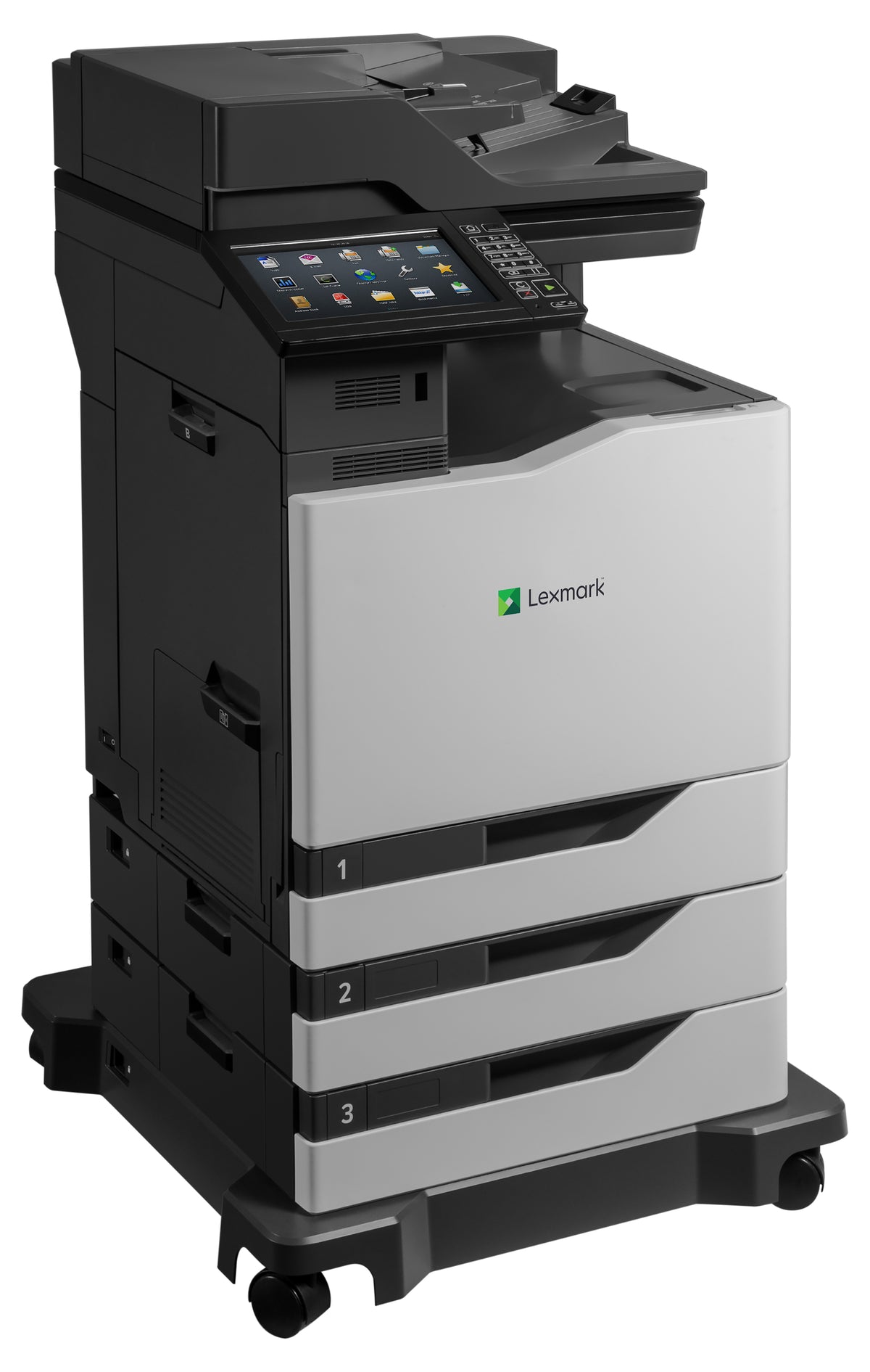 Lexmark CX825dte - Impressora multi-funções - a cores - laser - Legal (216 x 356 mm)/A4 (210 x 297 mm) (original) - A4/Legal (media) - até 52 ppm (cópia) - até 52 ppm (impressão) - 1750 folhas - 33.6 Kbps - USB 2.0, Gigabit LAN, host USB