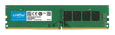 Crucial - DDR4 - module - 8 GB - 288-pin DIMM - 2400 MHz / PC4-19200 - CL17 - 1.2 V - unbuffered - no ECC