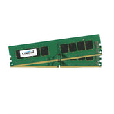 Crucial - DDR4 - kit - 16 GB: 2 x 8 GB - 288-pin DIMM - 2400 MHz / PC4-19200 - CL17 - 1.2 V - unbuffered - no ECC