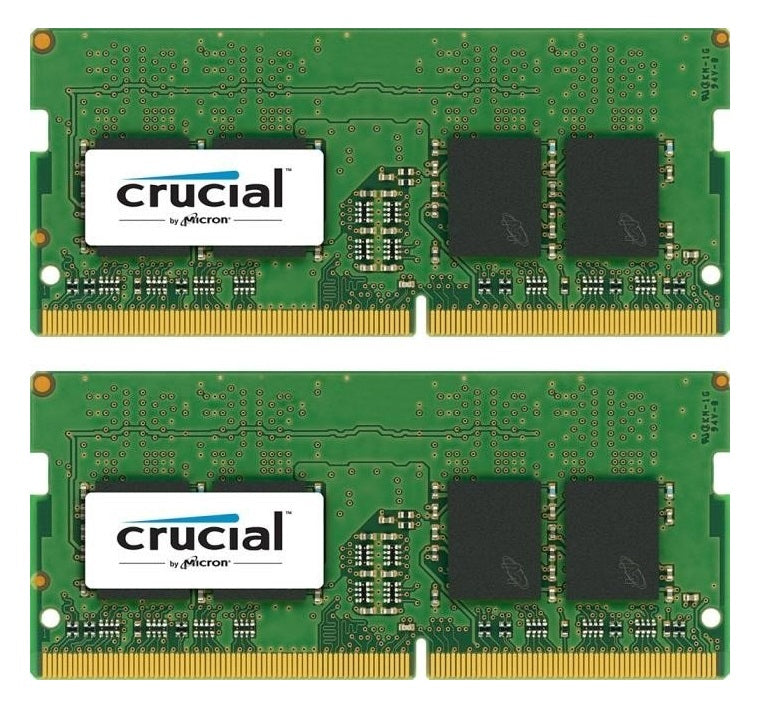 Crucial - DDR4 - kit - 16 GB: 2 x 8 GB - 260-pin SO DIMM - 2400 MHz / PC4-19200 - CL17 - 1.2 V - unbuffered - no ECC