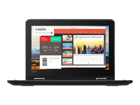 Lenovo ThinkPad Yoga 11e (5th Gen) 20LN - Inverted design - Intel Celeron N4120 / 1.1 GHz - Win 10 Pro 64-bit - UHD Graphics 600 - 4 GB RAM - 128 GB SSD NVMe - 11.6" IPS touch screen 1366 x 768 ( HD) - Wi-Fi 5 - black