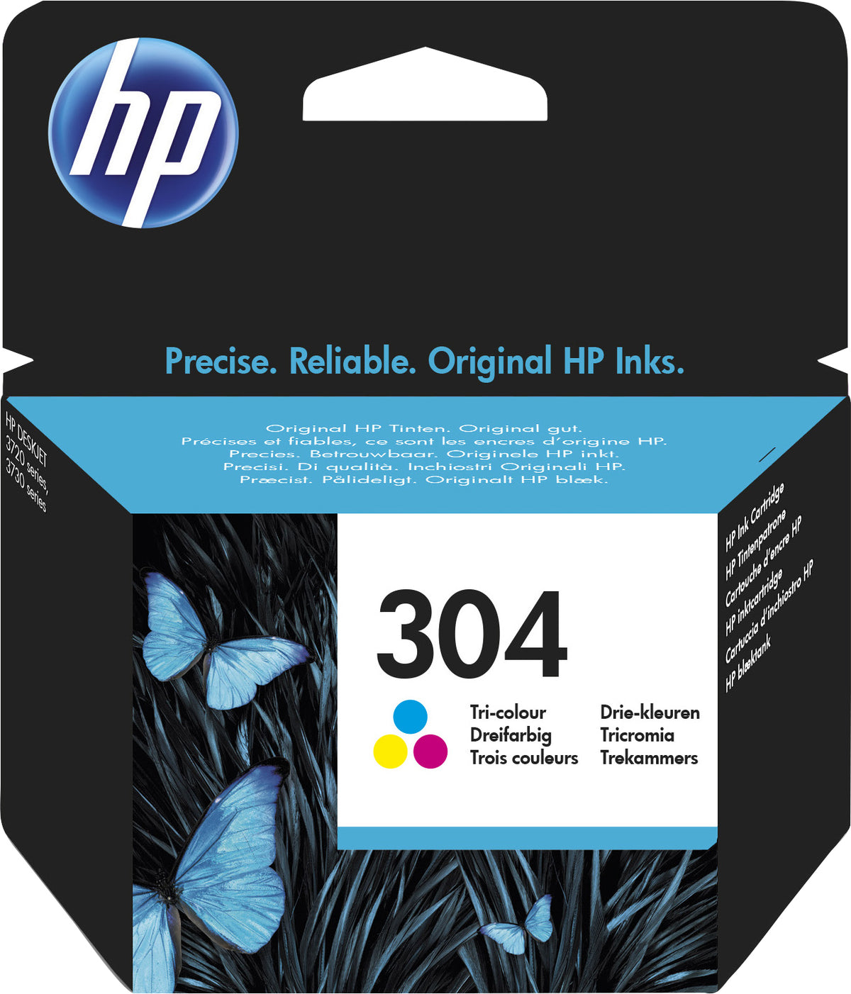 HP 304 - Color (cyan, magenta, yellow) - original - blister pack - ink cartridge - for AMP 130, Deskjet 26XX, 37XX, ENVY 50XX