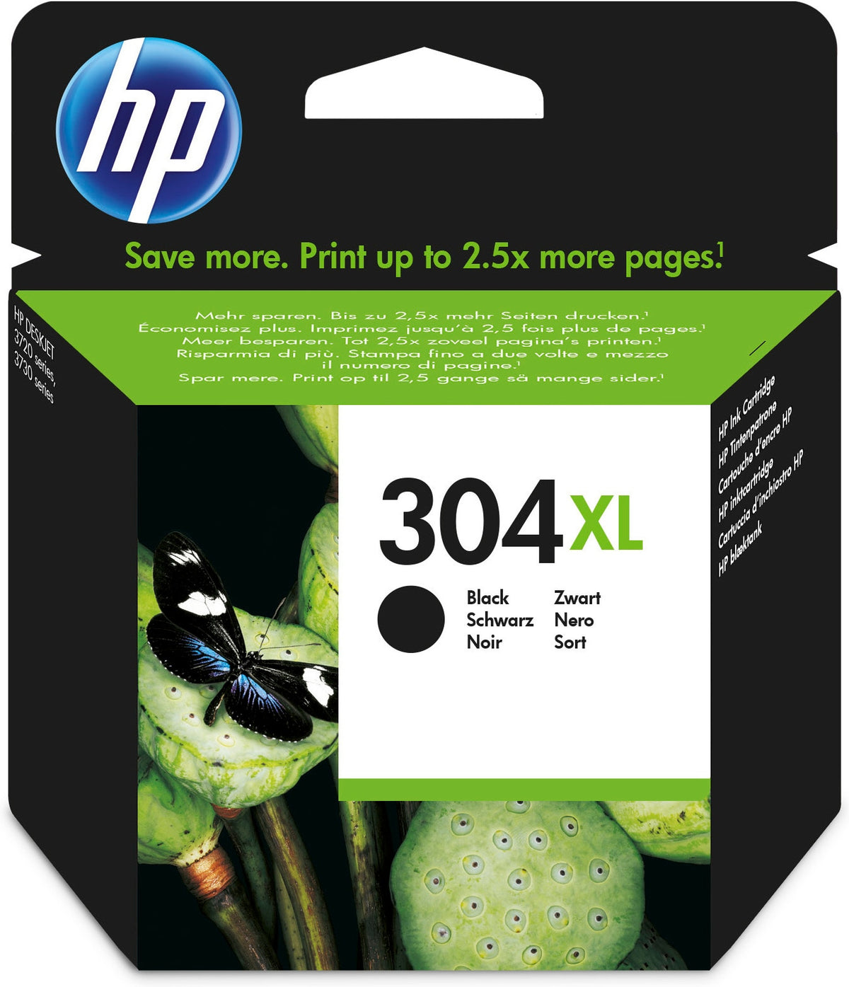 HP 304XL - Alto rendimiento - negro - original - blister - cartucho de tinta - para AMP 130, Deskjet 26XX, 37XX, ENVY 50XX