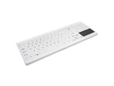 Active Key MedicalKey AK-C7412F - Teclado - hospitalario - con touchpad - lavable - USB - Español - blanco