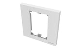 VISION Techconnect Modular AV Faceplate - LIFETIME WARRANTY - Single-Gang UK surround - frame which accommodates two modules - fits to TC3 BACKBOX1G or TC3 MUDRING1G, or any standard single-gang UK backbox (pattress) - 86 x 86 mm / 3.4 x 3.4" - plast