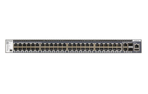 NETGEAR M4300-52G - Interruptor - L3 - Administrado - 2 x 10/100/1000/10000 + 2 x 10 Gigabit SFP+ + 48 x 10/100/1000 - fluxo de ar frente para trás - montável em trilho