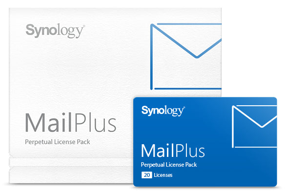 Paquete de licencia de Synology MailPlus - Licencia - 20 cuentas de correo electrónico