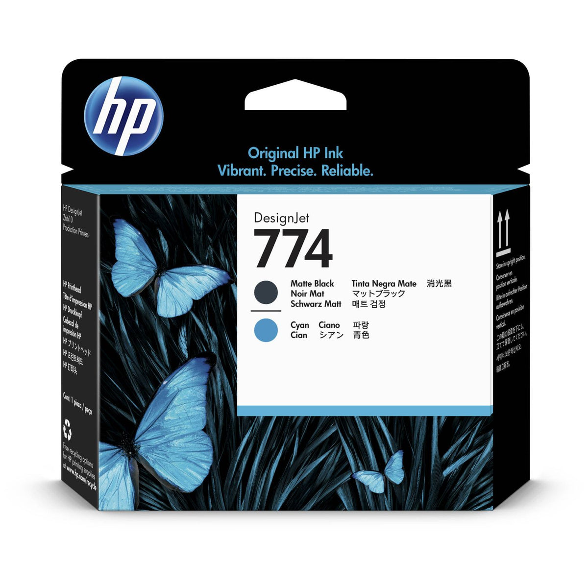 HP 774 MATTE BLACK/CYAN SUPL