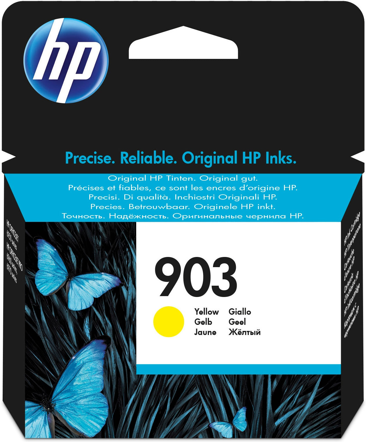 HP 903 - Yellow - Genuine - Blister - Ink Cartridge - for Officejet 6951, 6954, 6962, Officejet Pro 6960, 6961, 6970, 6971, 6974, 6975