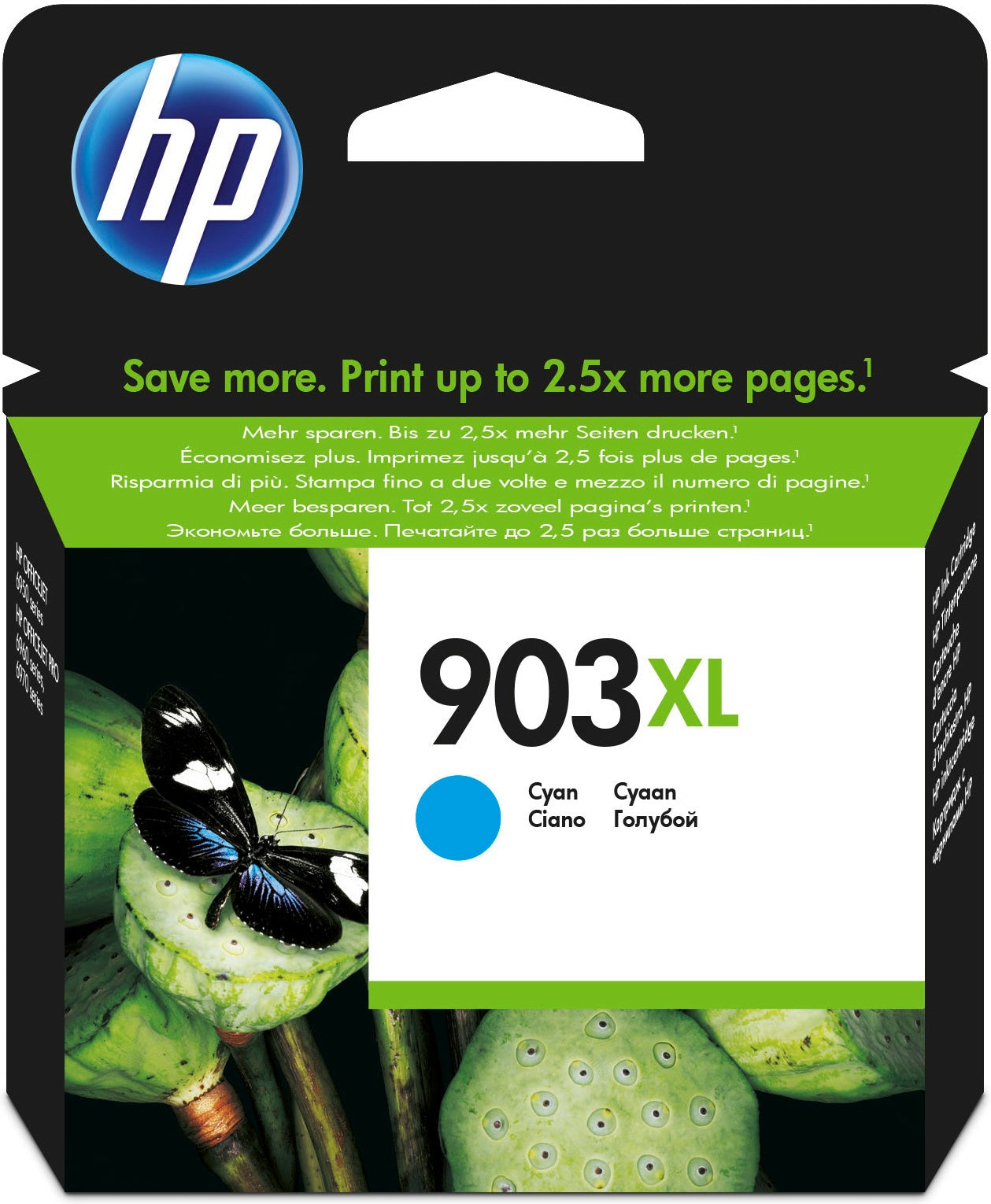 HP 903XL - 8.5 ml - High Performance - cyan blue - original - blister - ink cartridge - for Officejet 6951, 6954, 6962, Officejet Pro 6960, 6961, 6970, 6971, 6974, 6975