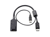 Adaptador de interfaz USB/DisplayPort de consola HPE KVM - Adaptador USB/vídeo - RJ-45 (F) a USB, DisplayPort (M)