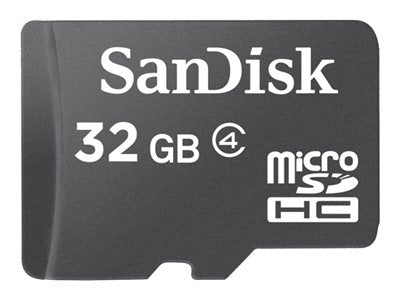 SanDisk - Cartão de memória flash - 32 GB - Class 4 - microSDHC - preto (SDSDQM-032G-B35)