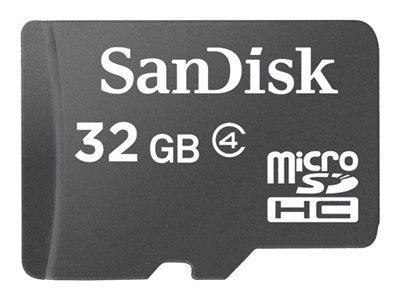 SanDisk - Tarjeta de memoria flash - 32 GB - Clase 4 - microSDHC - negra (SDSDQM-032G-B35)