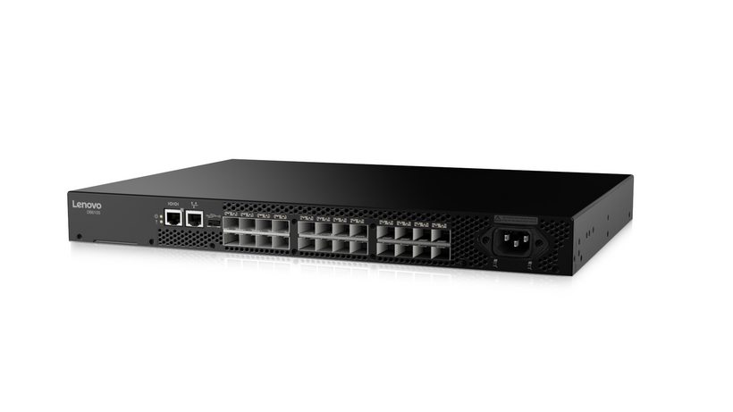 Lenovo ThinkSystem DB610S - Switch - Managed - 24 x 32Gb Fiber Channel SFP+ - desktop, rail mountable - with Enterprise Software