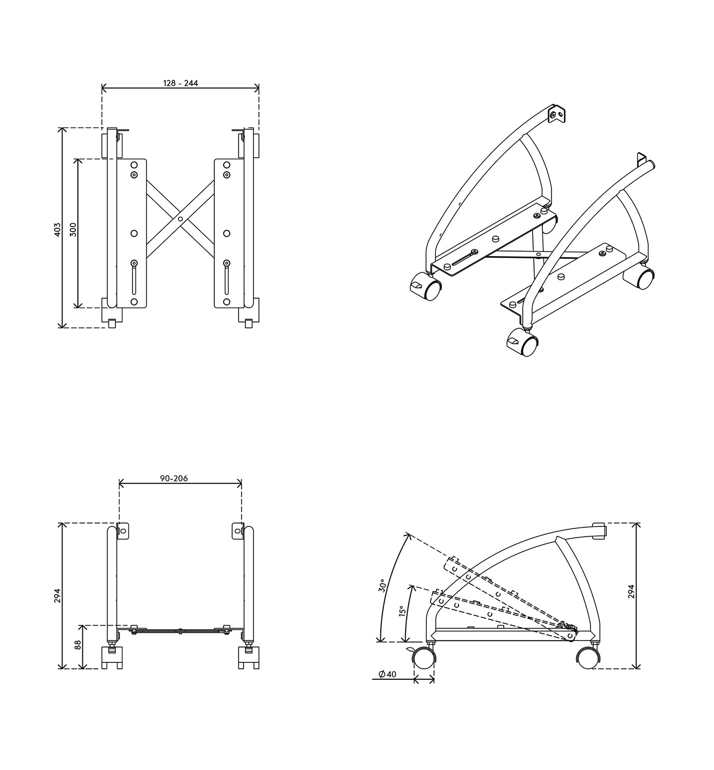 Soporte ordenador Viewgo - suelo