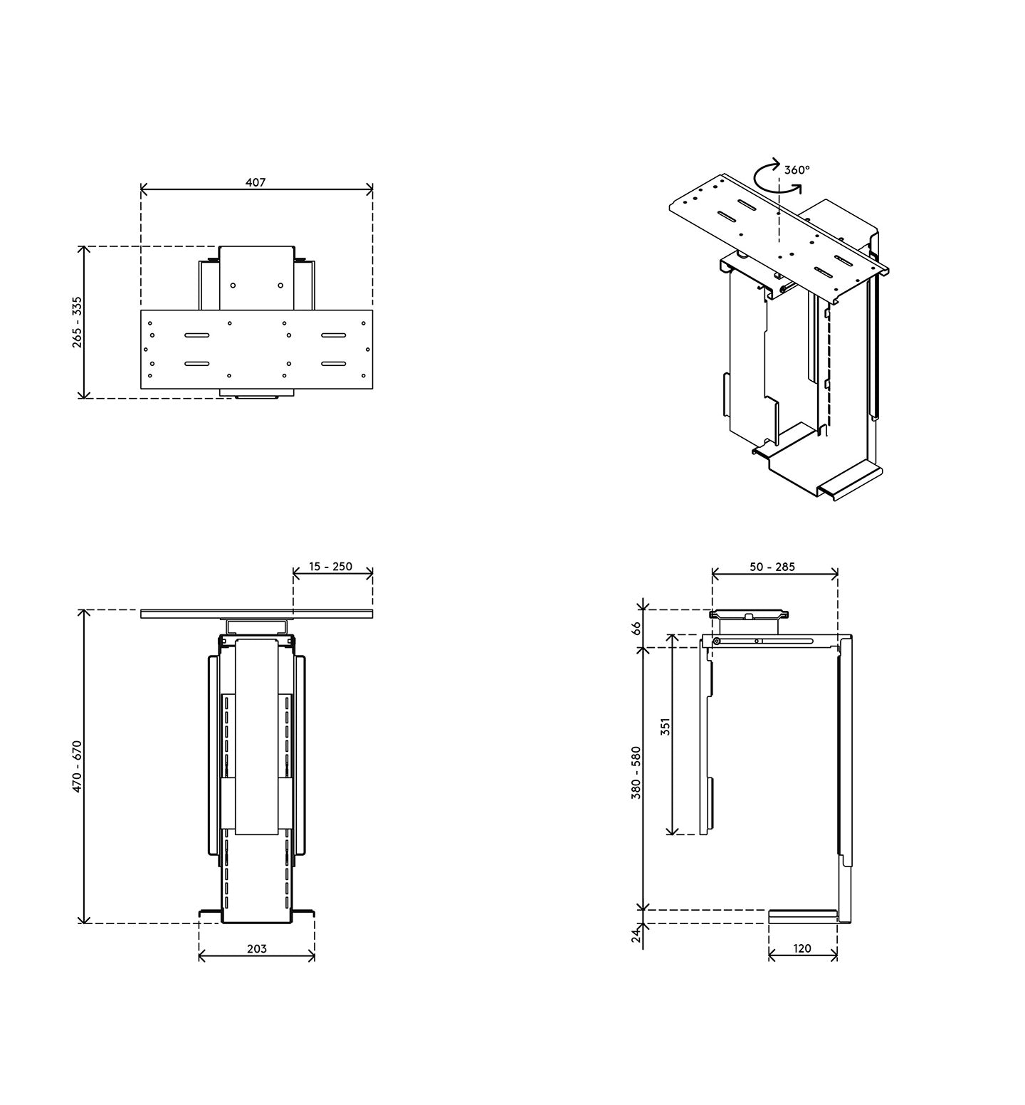 Viewmate computer holder - desk