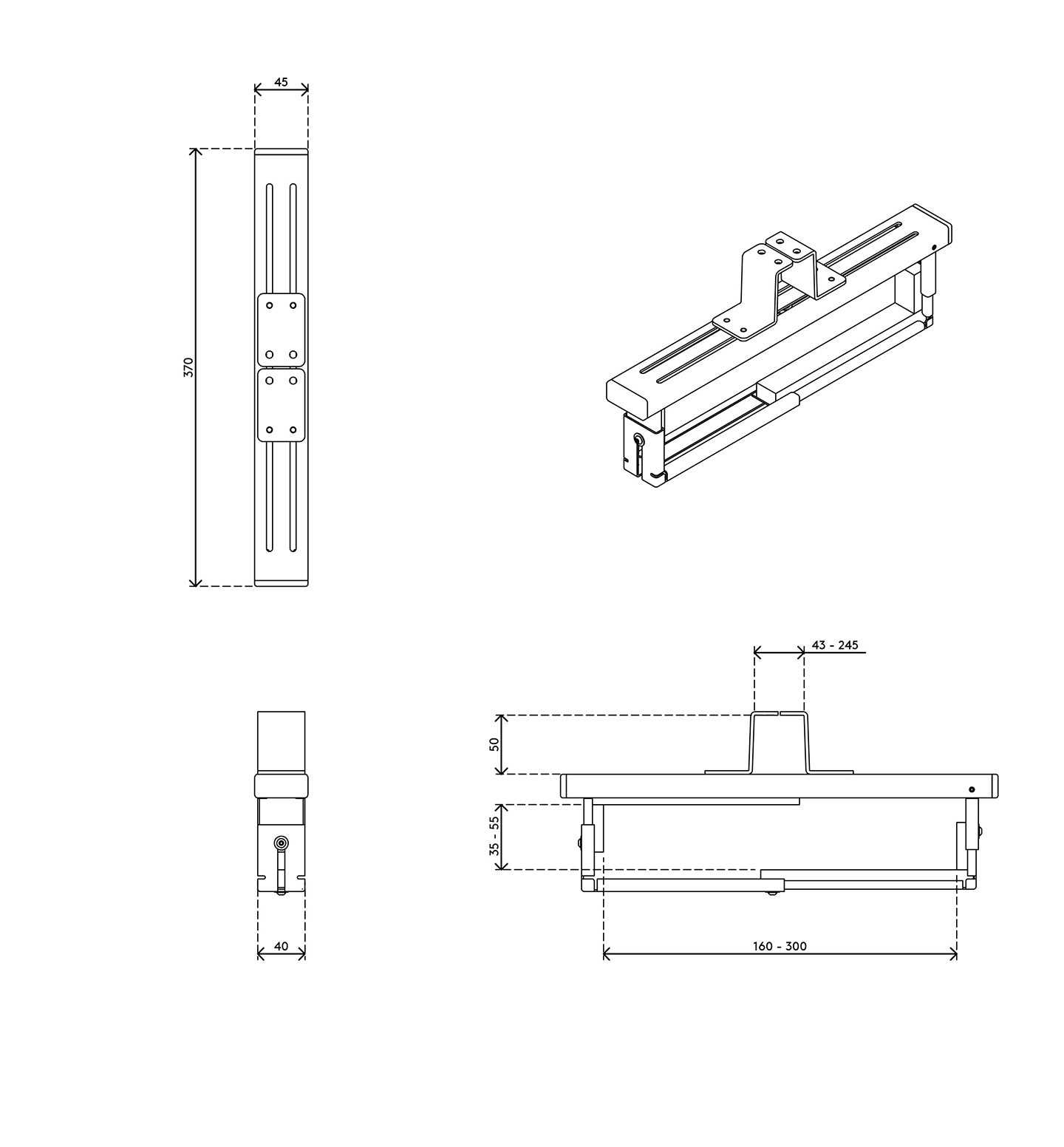 Viewmate computer holder - desk 362