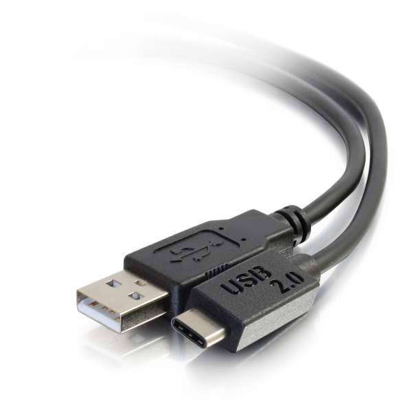 C2G 2m USB 2.0 USB Tipo C a USB A Cable M/M - Cable USB C Negro - Cable USB - USB (M) a USB-C (M) - USB 2.0 - 2 m - moldeado - negro