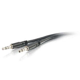 C2G Slim 10ft Slim Aux 3.5mm Audio Cable - M/M - Audio Cable - Male Stereo Mini Port to Male Stereo Mini Port - 3.05m - Shielded - Black