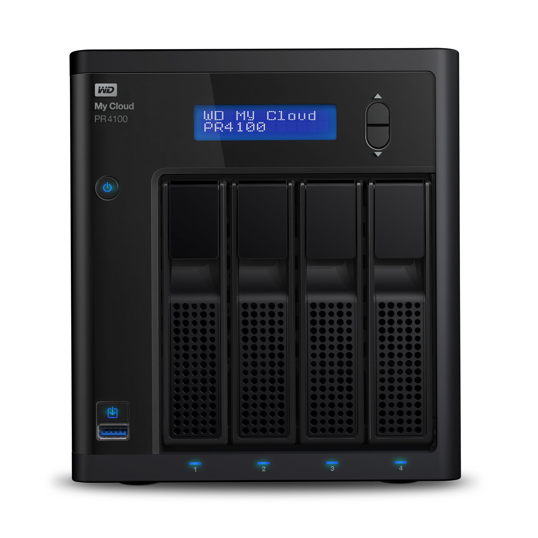 WD My Cloud PR4100 WDBNFA0160KBK - NAS Server - 4 bays - 16 TB - HDD 4 TB x 4 - RAID (hard disk expansion) 0, 1, 5, 10, JBOD - RAM 4 GB - Gigabit Ethernet