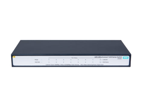 HPE OfficeConnect 1420 8G PoE+ - Conmutador - no gestionado - 8 x 10/100/1000 - escritorio - PoE+ (64W)