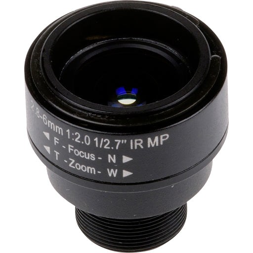 AXIS - Objetivos CCTV - varifocal - 1/2,7" - Montura M12 - 2,8 mm - 6 mm - f/2.0 (paquete de 5) - para unidad de sensor AXIS F1015