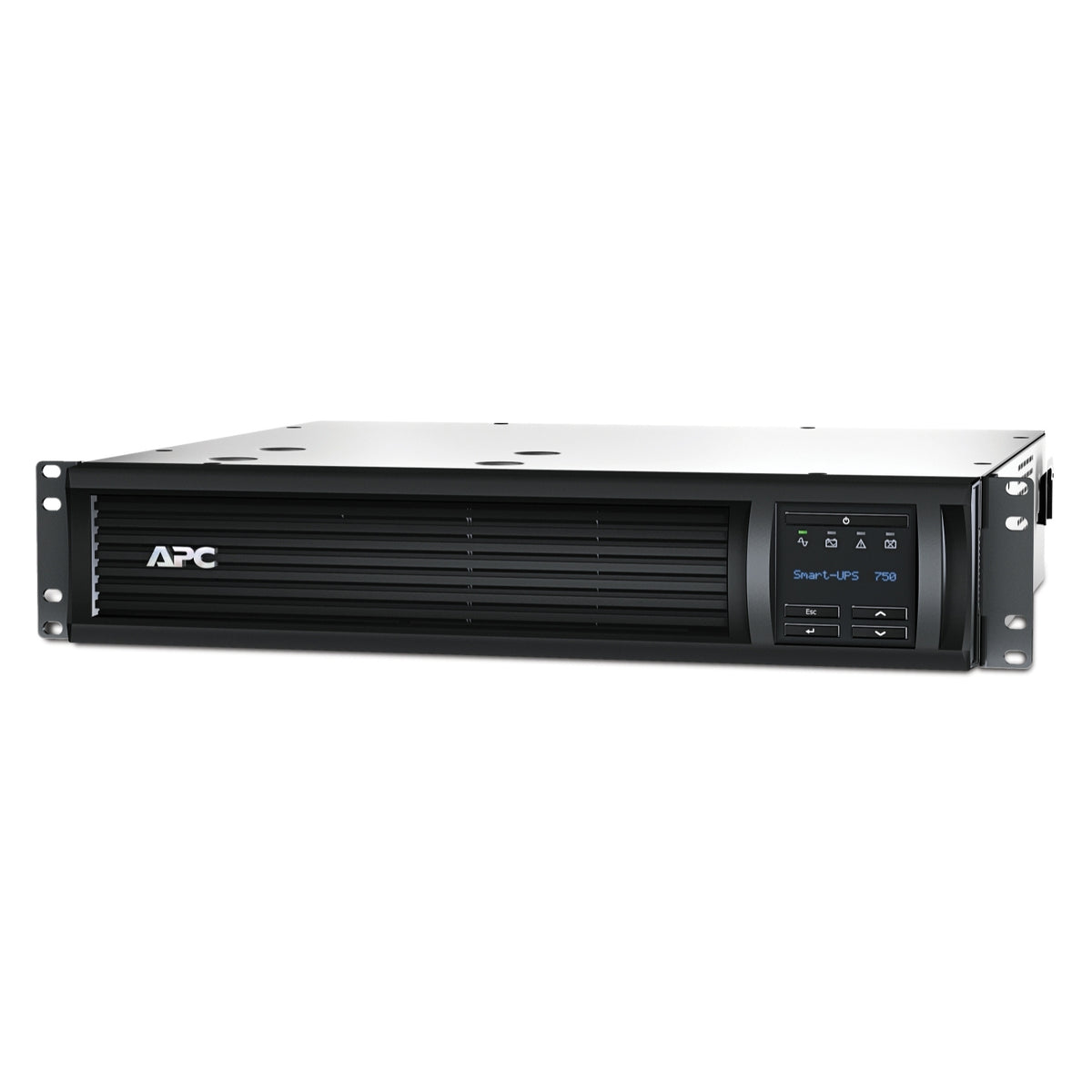 APC Smart-UPS 750VA LCD RM - UPS (rack mountable) - AC 230 V - 500 Watt - 750 VA - Ethernet, RS-232, USB - output connectors: 4 - 2U - black - with APC UPS Network Management Card - for P/N: AR4018SPX432, AR4024SP, AR4024SPX429, AR4024SPX431,