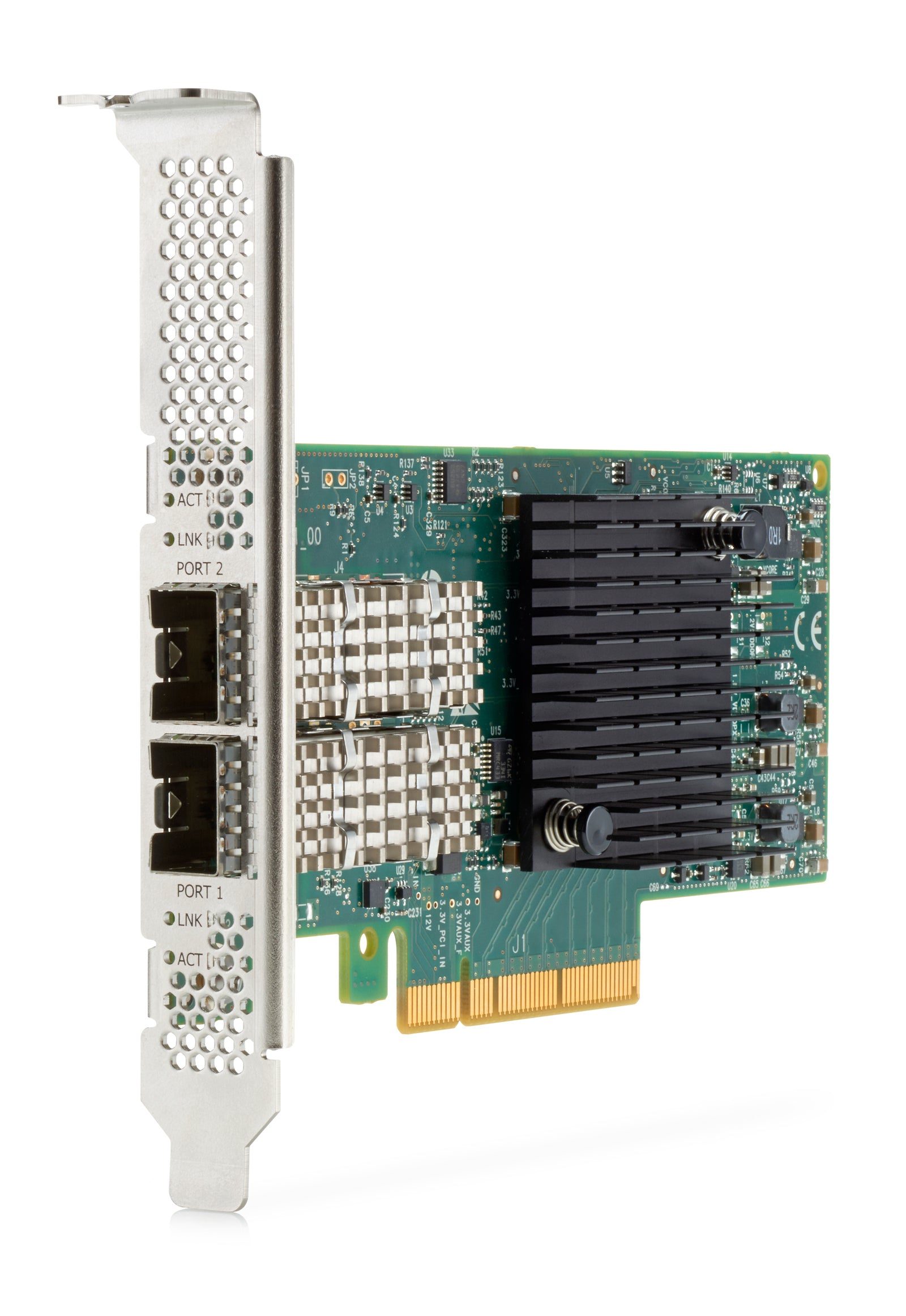 HPE 640SFP28 - Network Adapter - PCIe 3.0 x8 / PCIe 3.0 x4 Low Profile - 25 Gigabit Ethernet x 2 - for Apollo 20 2U, 4200 Gen10, Edgeline e920, ProLiant DL360 Gen10, DL360 Gen9