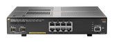 HPE Aruba 2930F 8G PoE+ 2SFP+ - Interruptor - L3 - Administrado - 8 x 10/100/1000 (PoE+) + 2 x 1 Gigabit / 10 Gigabit SFP+ (ligação ascendente) - montável em trilho - PoE+ (125 W)