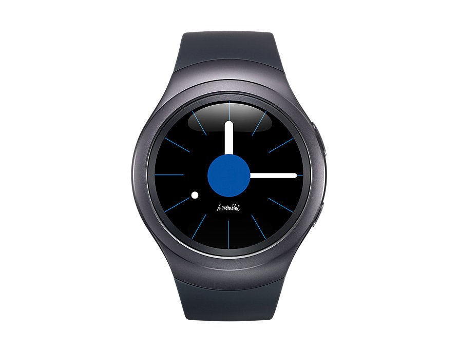 Samsung Gear S2 - 42 mm - negro - reloj inteligente Con correa - elastómero - negro - pantalla de 1,2" - 4 GB - Wi-Fi, NFC, Bluetooth - 47 g