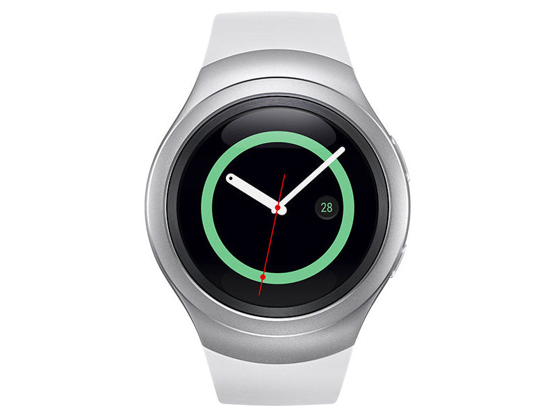 Samsung Gear S2 - 42 mm - silver - smartwatch With band - elastomer - white - 1.2" display - 4 GB - Wi-Fi, NFC, Bluetooth - 47 g