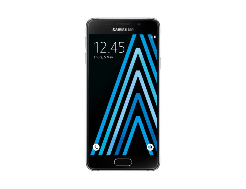 Samsung Galaxy A3 (2016) - 4G smartphone - RAM 1.5 GB / 16 GB - microSD slot - visor OLED - 4.7" - 1280 x 720 pixeis - rear camera 13 MP - front camera 5 MP - preto