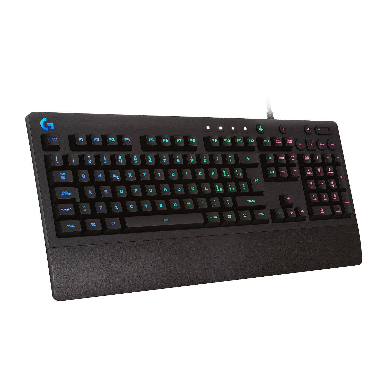 Logitech Prodigy G213 - Teclado - iluminação - USB - Padrão internacional americano