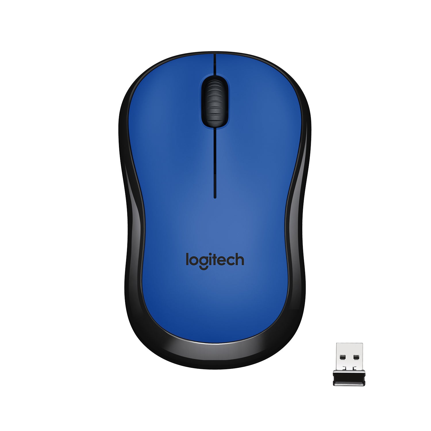 Logitech M220 Silent - Mouse - optical - 3 buttons - wireless - 2.4 GHz - USB wireless receiver - blue