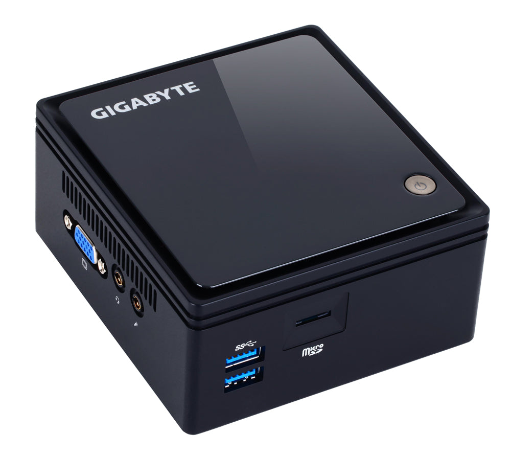 Gigabyte BRIX GB-BACE-3160 (rev. 1.0) - Barebone - Kit de PC ultracompacto - 1 x Celeron J3160 / 1.6 GHz - RAM 0 GB - HD Graphics 400 - GigE