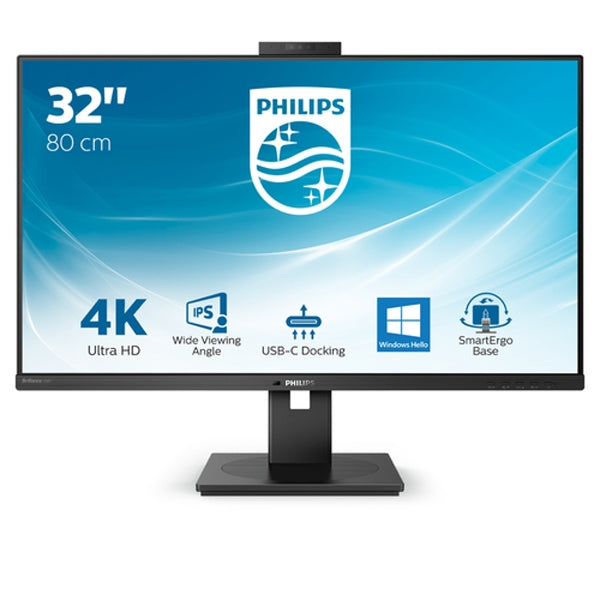 PHILIPS MONITOR IPS 32 UHD 4K HDMI DP USB-C WEBCAM SPEAKERS HAS PIVOT 329P1H