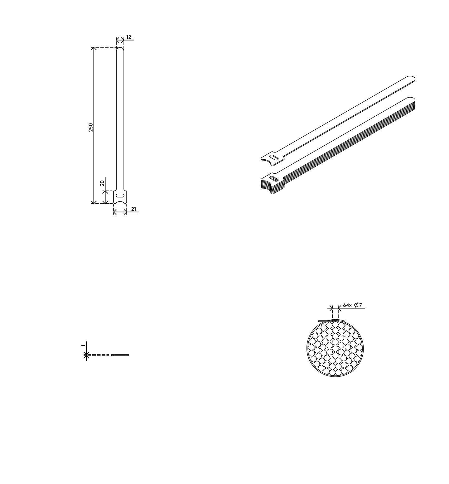 Addit cable loop ties - 10 pcs