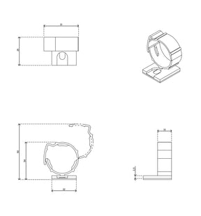 Addit cable eater ø15/25 mm - mounting clips - 5 pcs