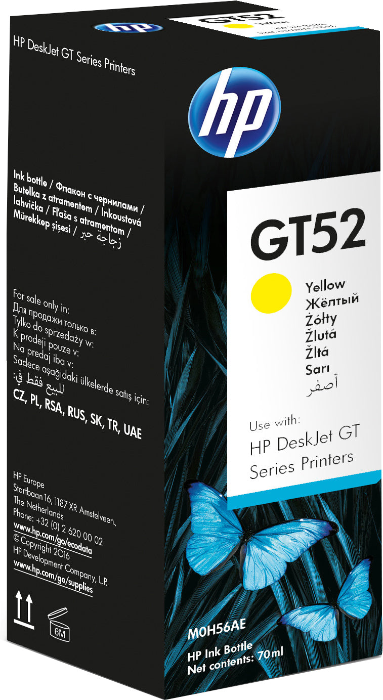 HP GT52 - Amarillo - original - recarga de tinta - para Smart Tank 51X, 67X, 70XX, 72X, 73XX, 75X, 76XX, 790, Smart Tank Plus 55X