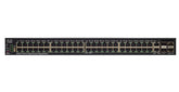 Cisco 550X Series SG550X-48 - Interruptor - L3 - Administrado - 48 x 10/100/1000 + 2 x 10 Gigabit SFP+ (uplink) + 2 x combinação 10GBase-T (ligação ascendente) - montável em trilho