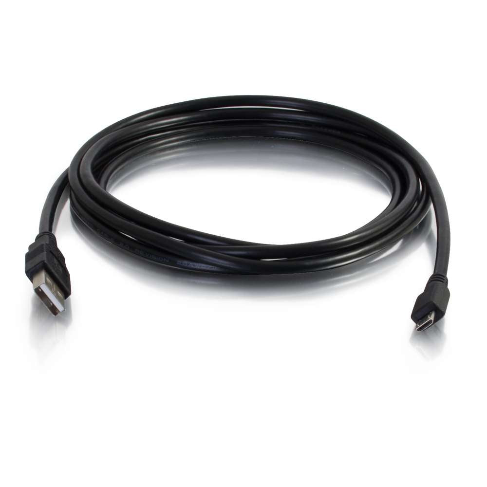 C2G USB 2.0 A to Micro B Cable - Cabo USB - USB (M) para Micro USB Tipo B (M) - USB 2.0 - 4 m - preto