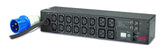 APC Metered Rack PDU AP7822B - Power Distribution Unit (rack mountable) - AC 200/208/230 V - input: IEC 60309 32A - output connectors: 16 (IEC 60320 C13, IEC 60320 C19) - 2U - 3.66 m cable - for P/N: SCL400RMJ1U, SCL500RMI1UC, S