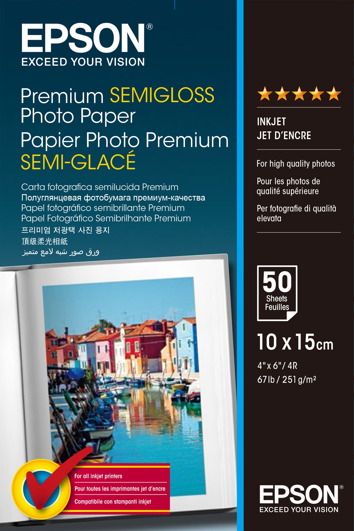 PAPEL EPSON PREMIUM SEMIBRILLO 10X15