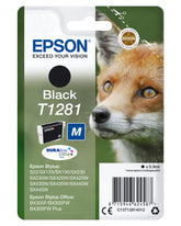 Epson T1281 - 5,9 ml - tamaño M - negro - original - blister - cartucho de tinta - para Stylus S22, SX130, SX230, SX235, SX430, SX435, SX438, SX440, SX445, Stylus Office BX305