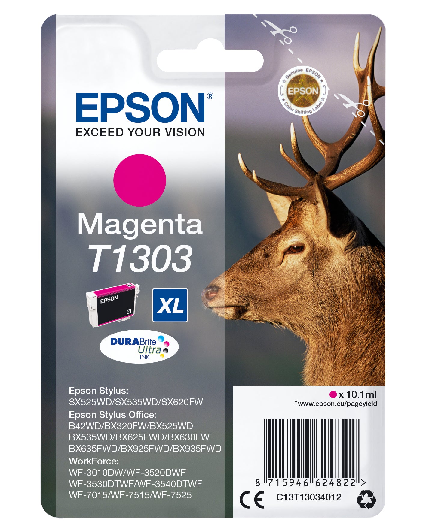 EPSON MAGENTA XL SX525/620/B42/935/WF-7 INK CARTRIDGE