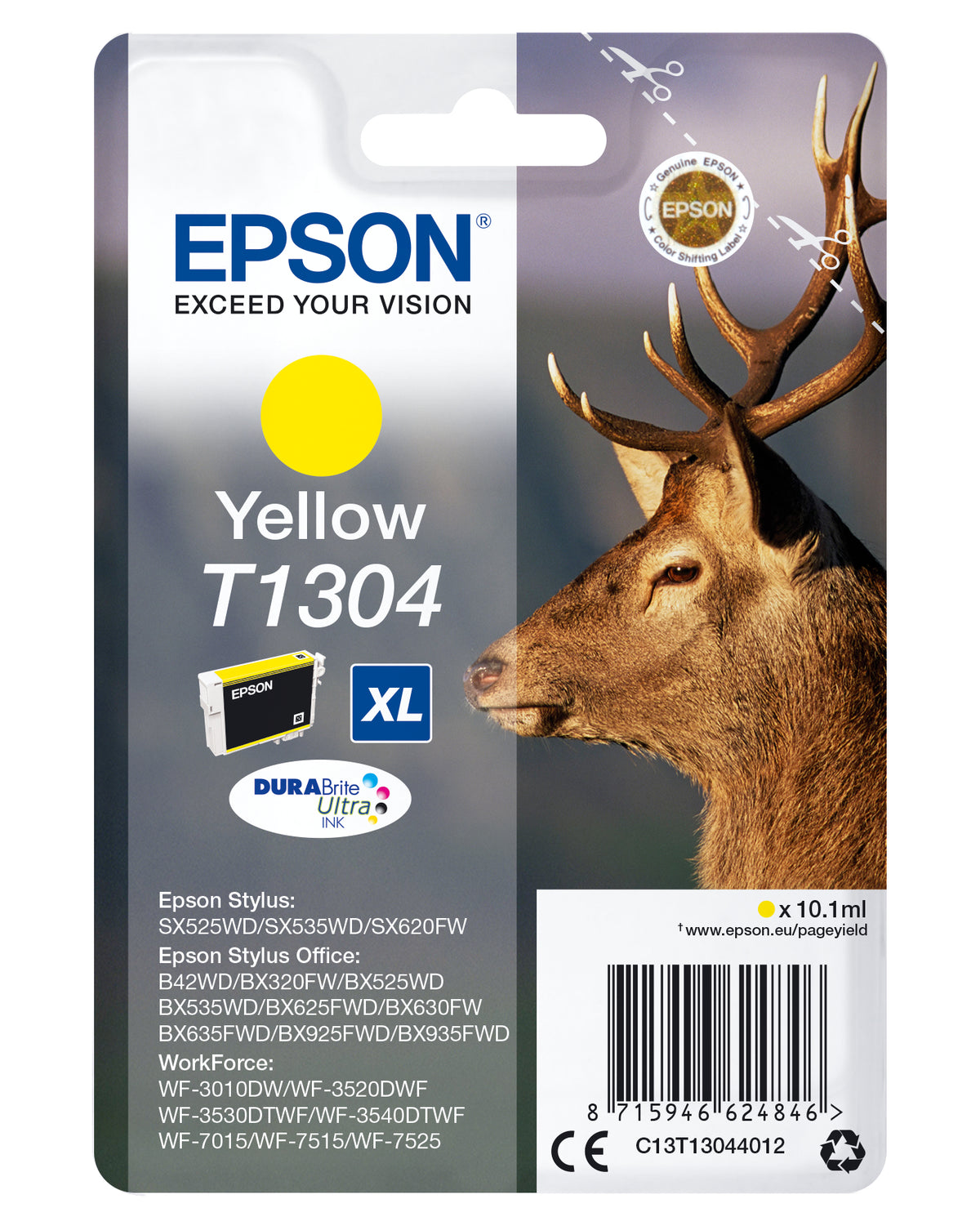 CARTUCHO DE TINTA AMARILLO EPSON XL SX525/620/B42/935/WF-7